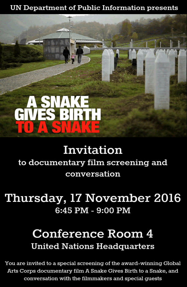 United Nations Screens Global Arts Corps Documentary Film