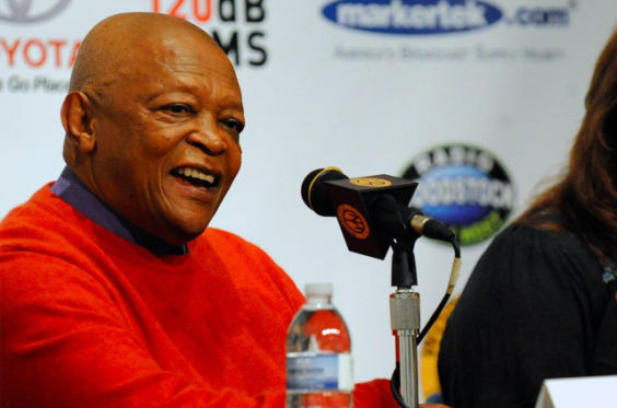 Hugh Masekela at the panel discussion. Photo courtesy of the Woodstock Film Festival, Taken by Bill Barrett