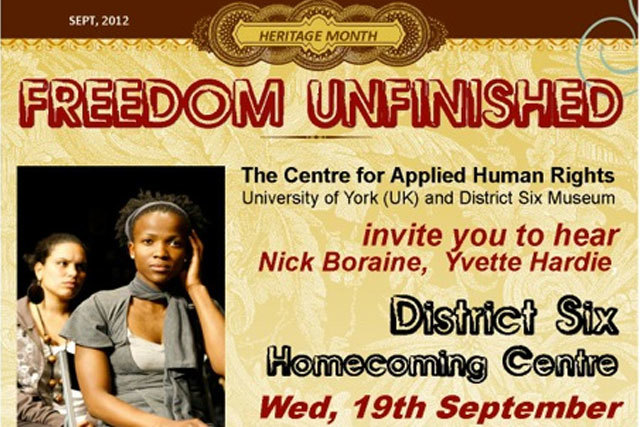 Freedom Unfinished Workshop in Cape Town