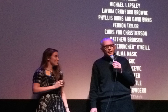 GAC managing director Sarah Case at the talkback following A Snake Gives Birth to a Snake’s Massachusetts premiere at the Salem Film Fest